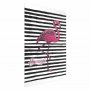 Juliste - Black Stripes and Flamingo