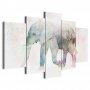 Taulu - Painted Elephant (5 Parts) Wide