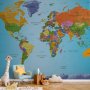 Fototapetti - World Map: Colourful Geography