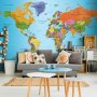 Fototapetti - World Map: Colourful Geography