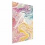 Juliste - Colorful Chaos - dynamic shapes in shades of pink, yellow, and blue