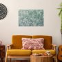 Juliste - Worn Floral Patterns in Muted Turquoises