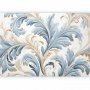 Fototapetti - Baroque Ornaments in Light Cream-Blue Hues