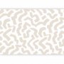 Fototapetti - Abstract composition - beige patterns in shapes on a white background