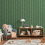 Tapetti - Sports Whistles - Repeating pattern on a striped green background