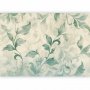 Fototapetti - Watercolor Botanical Motif Delicate Green-Beige Leaves