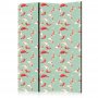 Sermi - Fish and Japanese Pattern - Koi Fish in Orange-Cream Colors on a Green-Mint Background with an Oriental Pattern