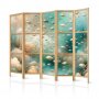 Japanilainen sermi - Spectacular Underwater Landscape - Fish in the Underwater World in Colors of Turquoise Blue Beige a