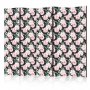 Sermi - Peonies - Pink Flowers and Green Leaves on a Graphite Background