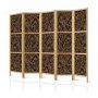 Japanilainen sermi - Dense Vegetation - Botanical Patterns in Illustrative Style Brown