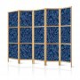 Japanilainen sermi - Dense Vegetation - Botanical Patterns in Illustrative Style Blue
