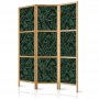Japanilainen sermi - Dense Vegetation - Botanical Patterns in Illustrative Style Green