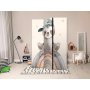 Sermi - Happy Sloth - Sloth in Muted Colors - Wearing a Cap - Sitting on a Rainbow Among the Stars