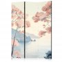 Sermi - Landscape with the Ocean - Cliffs - and Trees in Delicate Pink Shades