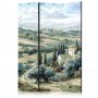 Sermi - Landscape with Green Fields and Trees - Tuscan Sunny View