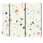 Sermi - Terrazzo with Multicolored - Large Elements - Cheerful Pattern on a Light Background