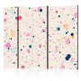 Sermi - Dots - Spots and Splashes Multicolored - Cheerful Pattern on a Light Pink Background