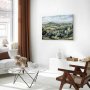 Taulu - Landscape with Green Fields and Trees Tuscan Sunny View