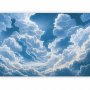 Fototapetti - Blue Sky Breaking Through White Fluffy Clouds