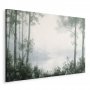 Taulu - Retro Landscape Grove Trees and Pond in Patinated Shades of Green
