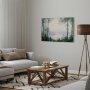 Taulu - Retro Landscape Grove Trees and Pond in Patinated Shades of Green