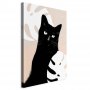 Taulu - Cat in Monsteras (1 Part) Vertical