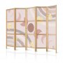 Japanilainen sermi - Joyful Sky - Yellow cheerful stars with a rainbow against the moon phases - in the sky colored ligh
