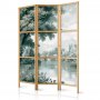 Japanilainen sermi - View of the Park and Lake - Retro Vintage Landscape in Greens