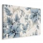 Taulu - Turquoise Flowers in Retro Ambience Floristic Ornaments