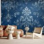 Fototapetti - Retro Ornament Decorative Motif in Worn Blues