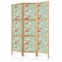 Japanilainen sermi - Fish and Japanese Pattern - Koi Fish in Orange-Cream Colors on a Green-Mint Background with an Orie