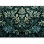 Fototapetti - Dark Green Victorian Leaves: Botanical Carved Composition