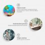Fototapetti - Beige World - Continents With Animals in Muted Colours