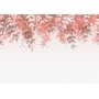 Fototapetti - Under vegetation - hanging vines of pink leaves on a neutral background