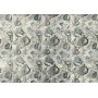 Fototapetti - Autumn souvenirs - cool grey floral pattern with leaves