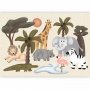 Fototapetti - Childrens Africa - Animals With Simple Shapes