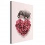 Taulu - Elephant Lover (1-part) - Elephant Amid Pink Flowers