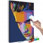 DIY kangas maalaus - Colourful Elvis