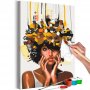 DIY kangas maalaus - Golden Head