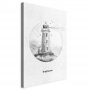 Taulu - Black and White Lighthouse (1 Part) Vertical
