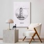 Taulu - Black and White Lighthouse (1 Part) Vertical