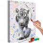 DIY kangas maalaus - White Tiger