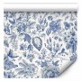 Tapetti - Illustration with blue flowers
