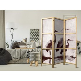 Japanilainen sermi - Herons painted with ink