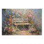 Juliste - Flowery bench - impressionist painting full of flowers