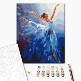 DIY kangas maalaus - Inspired ballerina