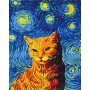 DIY kangas maalaus - Van Goghs cat