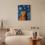 DIY kangas maalaus - Van Goghs cat