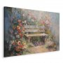 Taulu - Flowery bench - impressionist painting full of flowers