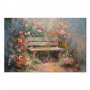 Taulu - Flowery bench - impressionist painting full of flowers